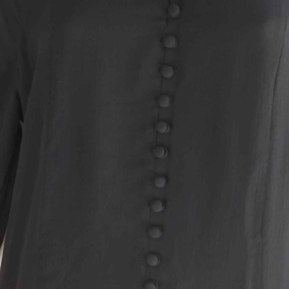 JOIE Chiffon Mini Dress Size Small‎ in Black w/ Balloon Sleeves - Picture 6 of 14